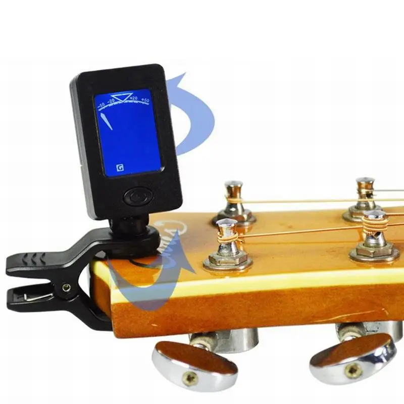 Digital Clip-on Electric Guitar Tuner Foldable Rotating Clip Ukulele Bass Guitar Parts & Accessories suit for guitar