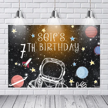 

Starry Sky Moon Earth Outer Space Backdrop for Photo Studio Birthday Party Photography Backgrounds 7x5FT