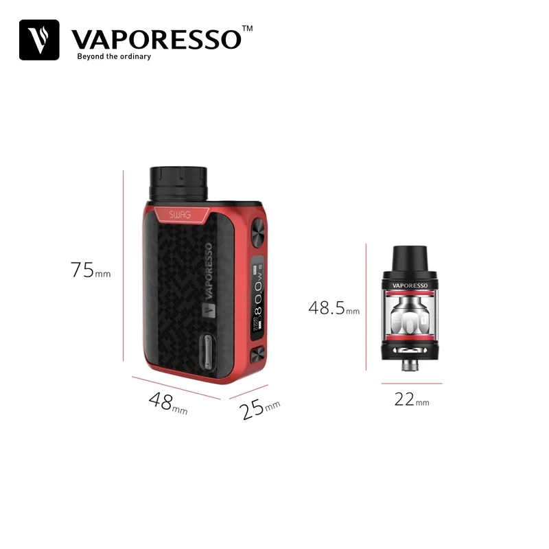 Набор электронных сигарет Vaporesso Swag 18650 TC бокс мод с баком для вейпа NRG 3 5 мл