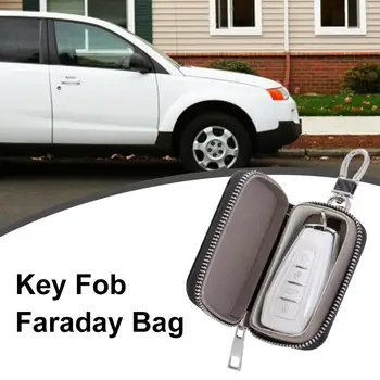 

Car Key Cover RFID Signal Blocker Premium Key Fob Faraday Box Anti-Theft Cage Protector Anti-Hacking GPS Signal Blocking Box