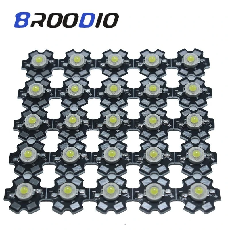 

20pcs LED Bulb Chip LEDs Lamp Bulbs Diode Lamps Beam 1W Warm Cool White Red Green Blue Flood Spotlight LED with 20mm star PCB