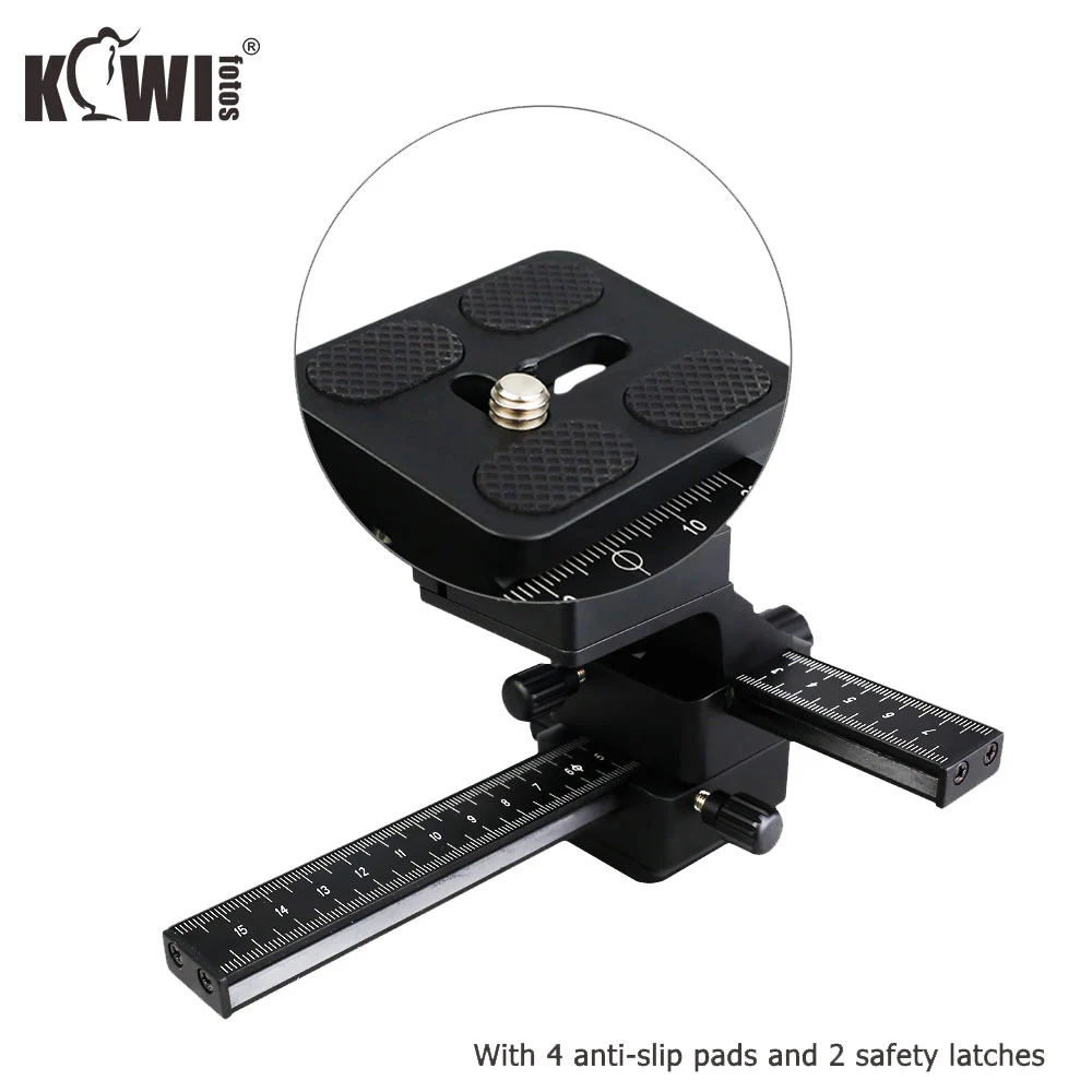  KIWIFOTOS Camera Camcorder 4 Way Macro Focusing Focus Rail Slider Steady Steadicam DSLR Video Stabi