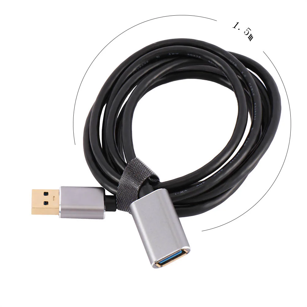 0,5 м/1 м/1,5 м штекер к женскому USB 3,0 зарядка с синхронизацией данных кабель USB расширитель расширение провода кабели для передачи данных для компьютера телефона - Цвет: 1.5 m