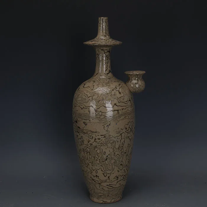 

Tang dynasty gray ground hand-wringed porcelain clean bottle,Hand painted crafts,Home Decoration,collection & adornment