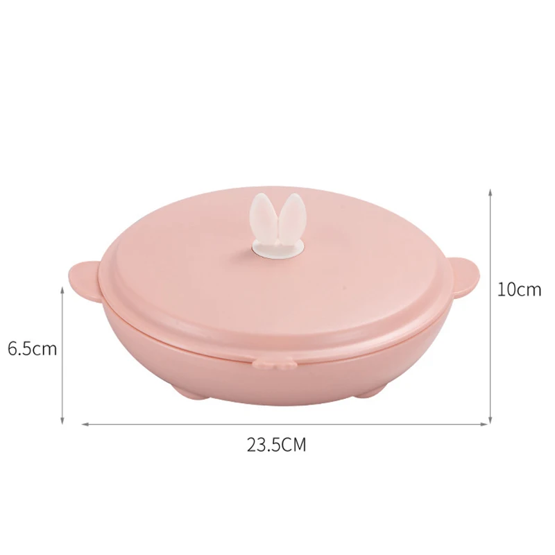 304 Stainless Steel Baby Thermal Bowl Toddler Tableware Dinnerware Cartoon Infant Food Training Bowl Kids Portable LunchBox