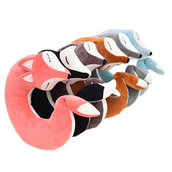 

Adorable Animal U Shape Pillow Soft Cartoon Foxes Neck Pillow for Office Travel FPing