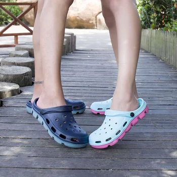 

Mens Clogs Crocks Garden Shoes Cholas Croks Beach Sandals Summer Shoe 2020 Sandles Outdoor Casual Slip On Footwear Plus Size 49