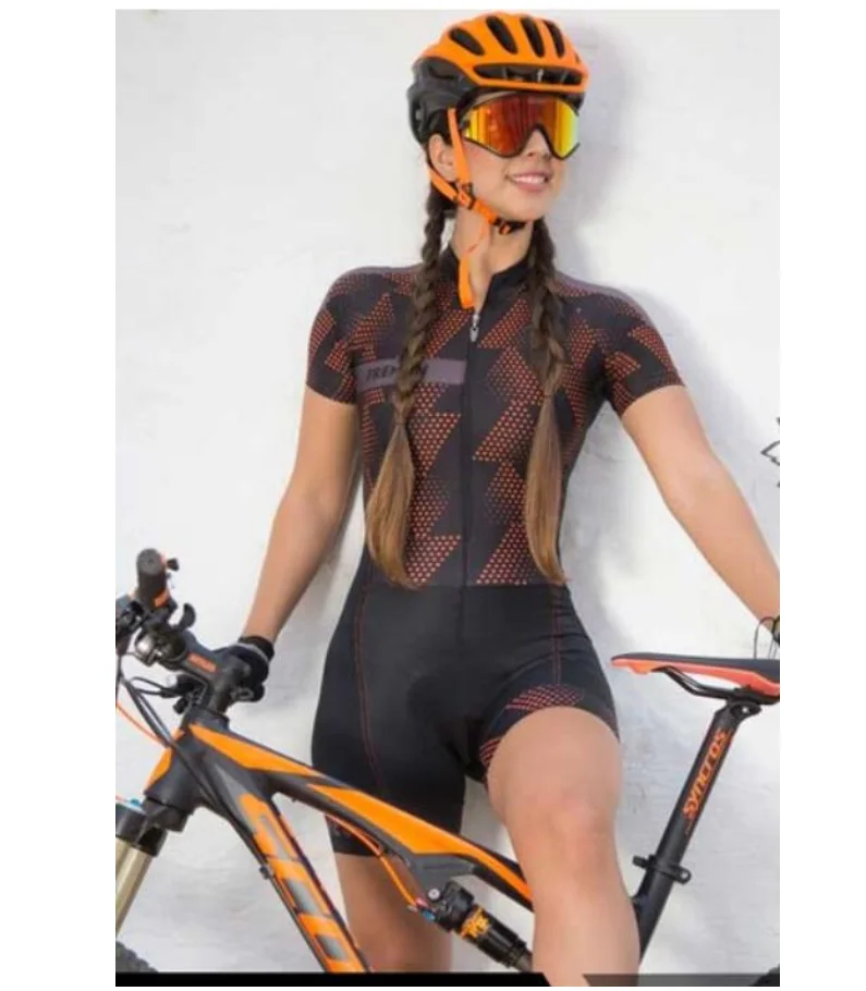 Pro Team триатлон костюм женский короткий рукав Велоспорт Джерси Skinsuit комбинезон Майо Велоспорт Ropa ciclismo набор гель - Цвет: as picture
