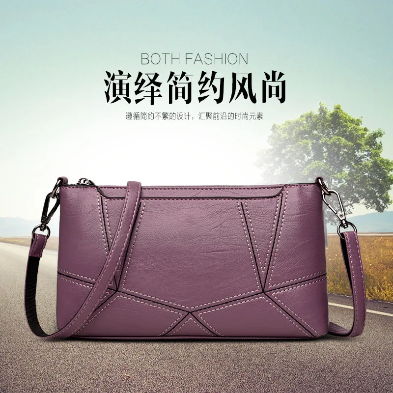 

2019 New Style Clutch Washing Soft Leather Fashion Shoulder Oblique WOMEN'S Bag Large Capacity Genuine Product Women's Wallet