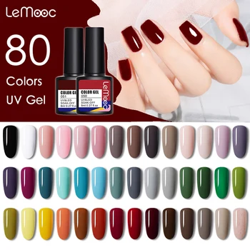 

LEMOOC Nail Gel Polish 8ml Soak Off Semi Permanent For Matte Base Coat Hybrid Nail Art Gel Varnish varnish