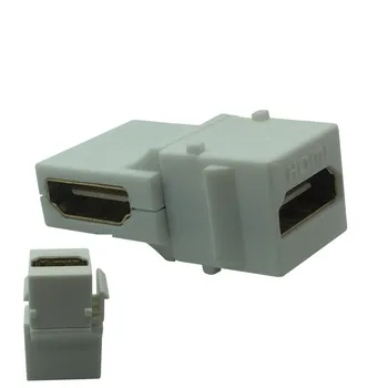 

90 Degree Right Angled HDMI 1.4 Snap-in Female to Female Keystone Jack Coupler Adapter for Wall Plate
