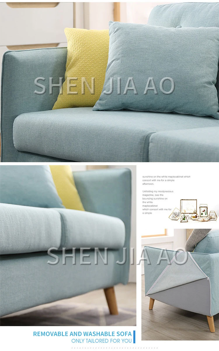 1PC Single Position Modern Fabric Sofa Apartment Living Room Leisure Nordic Style Sofa Single Combination Cotton Material Sofa