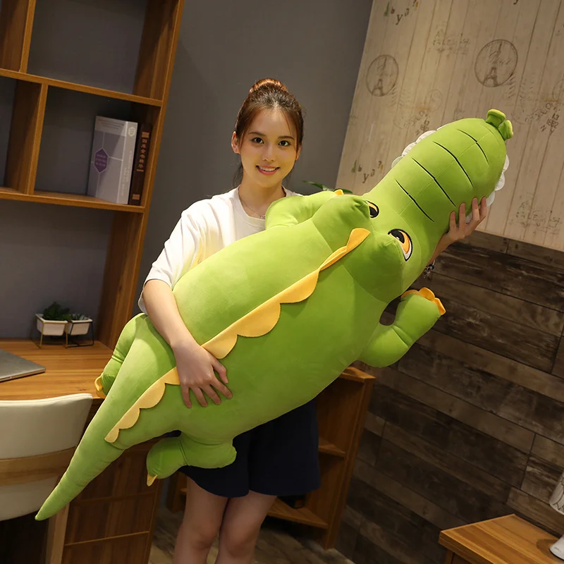 

Big Size Crocodile Plush Toys Stuffed Alligator Animal Doll Soft Girl Pregnant Hugging Pillow Kids Lover Xmas Valentines Gift