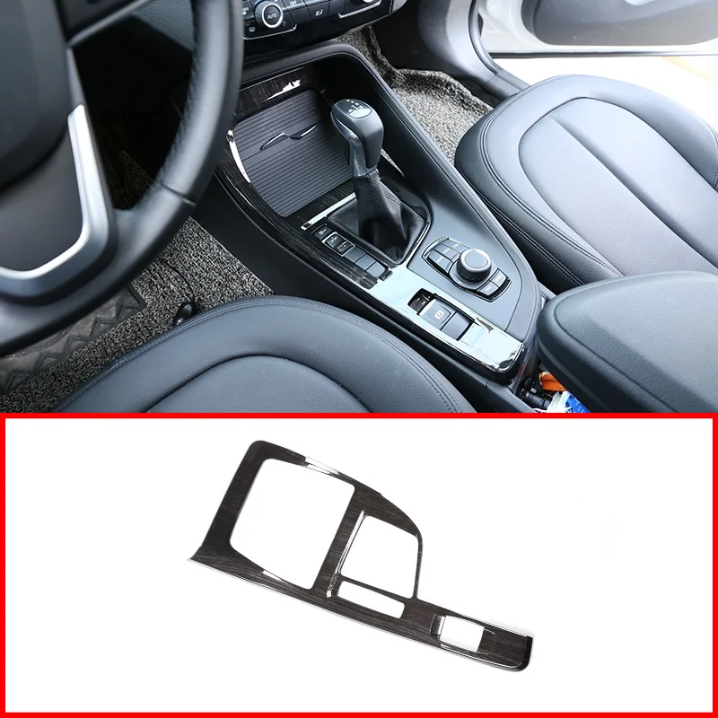 

Black Wood Grain ABS Center Console Decoration Frame Cover Trim For BMW X1 F48 2016-2019 For BMW X2 F47 2018 Accessories for LHD