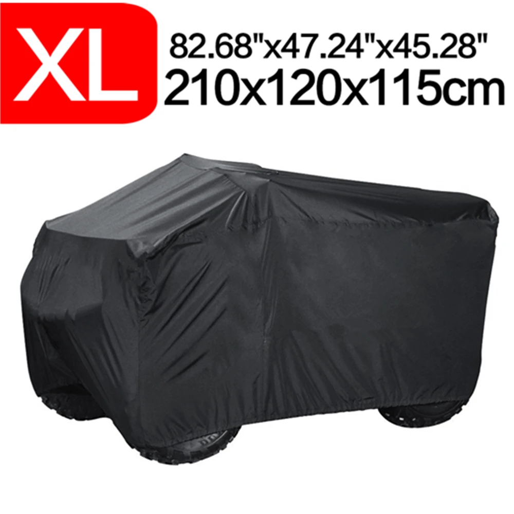

XL Black 190T Motorcycle Waterproof Cover Rain Dust Sun UV Protector case Quad Bikes ATV Protector Case For Polaris 210x120x115