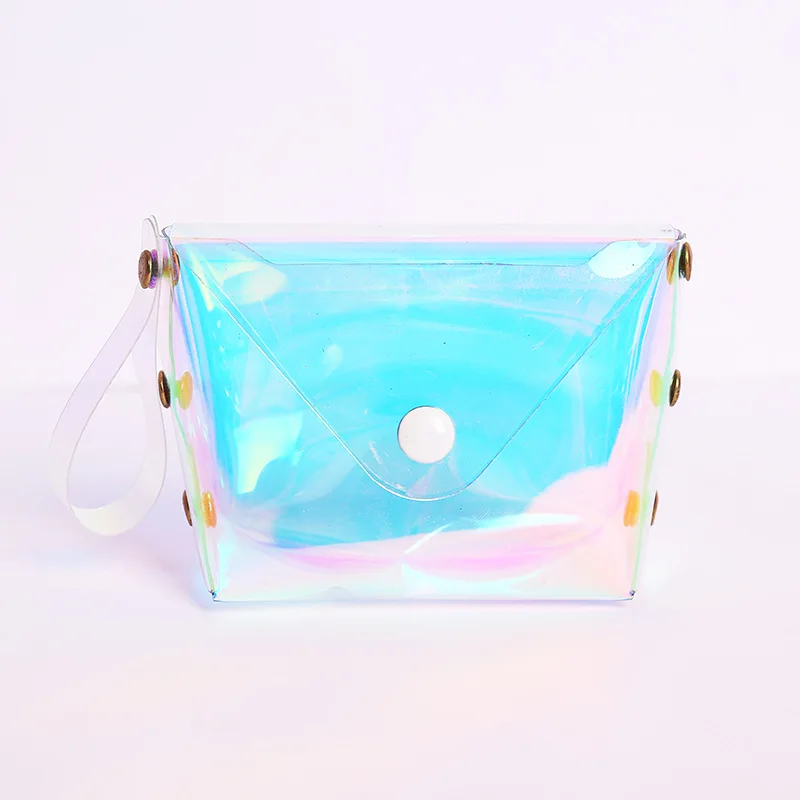 Transparent ETya прозрачный Кошелек для монет, женский маленький кошелек, женские кошельки для мелочи, мини детские карманные кошельки, держатель для карт, ПВХ, ручные сумки - Цвет: Transparent