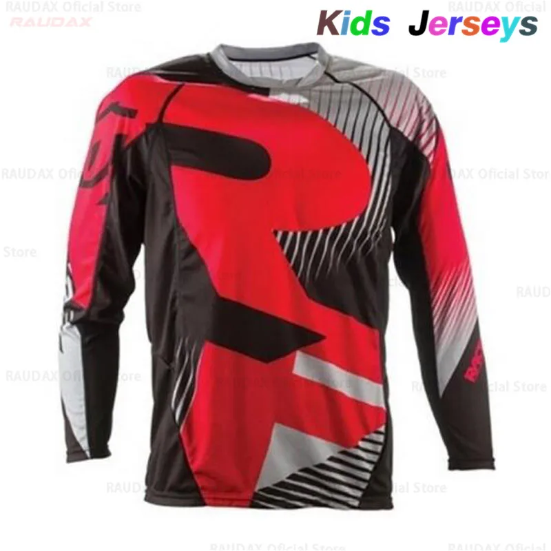 

2019 New Kids Quick Dry Motocross Jersey Downhil Mountain Bike DH Shirt MX Motorcycle Clothing Ropa for Boys MTB T-Shirts