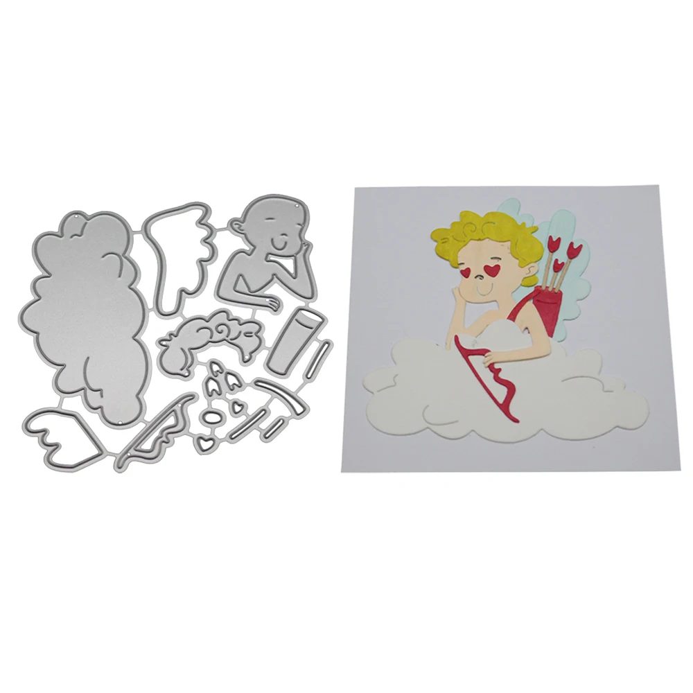  Cupid Archery Shaped Metal Cutting Dies God of Love Art Card DIY Scrapbooking Album Embossing Die C - 4.00008E+12