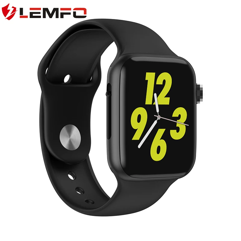 LEMFO W34 1,5" Full Touch женские Смарт-часы мужские для Apple Watch Bluetooth Вызов ЭКГ монитор здоровья трекер Смарт-браслет - Цвет: Black