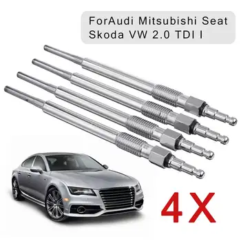 

Hot New 4pcs Diesel Heater Glow Plug Fit For Audi/VW for Mitsubishi Seat for Skoda 2.0 TDI