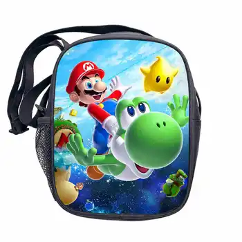 

Mario Print Mini Messenger Bag Smash Bros Boys Girls Crossbody Bags Children School Bags Kids Bookbag Small Shoulder Bag