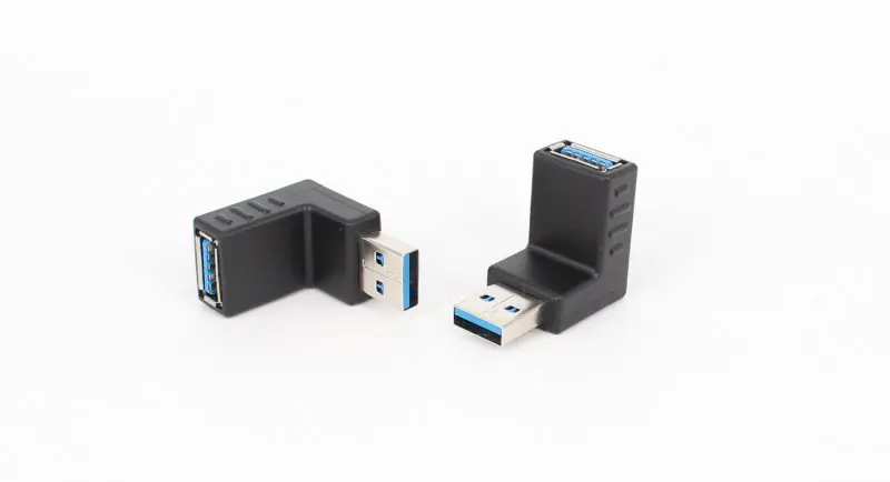 USB3.0 адаптер «Папа-мама» правый угол расширение данных компьютерный адаптер L Тип 90 градусов папа-мама