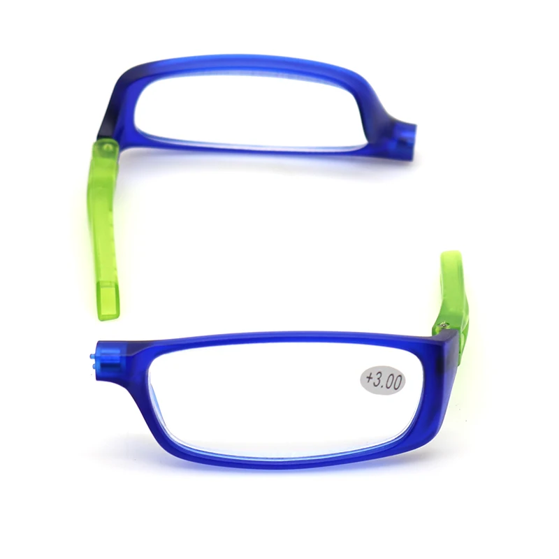 Складные Магнитные очки для чтения для мужчин и женщин ясные красочные съемные регулируемые Висячие шеи магнит пресбиопические очки