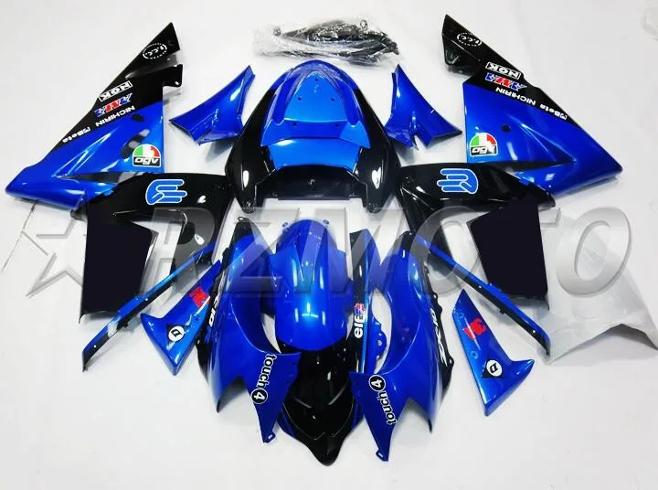 4 подарка стиль ABS обтекатель комплект подходит для kawasaki Ninja ZX10R 2004-2005 04 05 10R bodyкомплект кузова черный синий