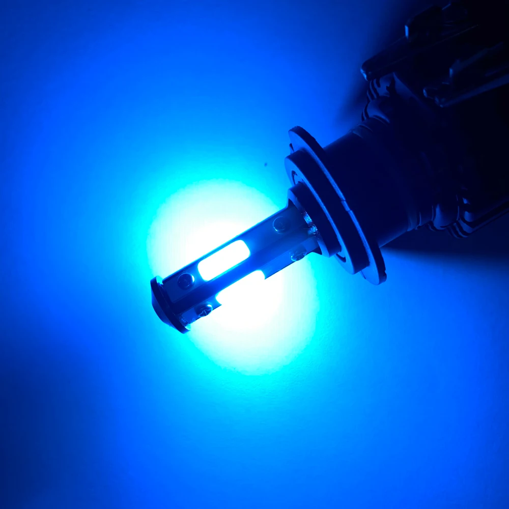 4면 10000LM H7 Led H8 H11 9005 HB3 9006 HB4 터보 헤드 라이트 전구 6000K 화이트 8000K 블루 12V 자동차 조명 안개 램프