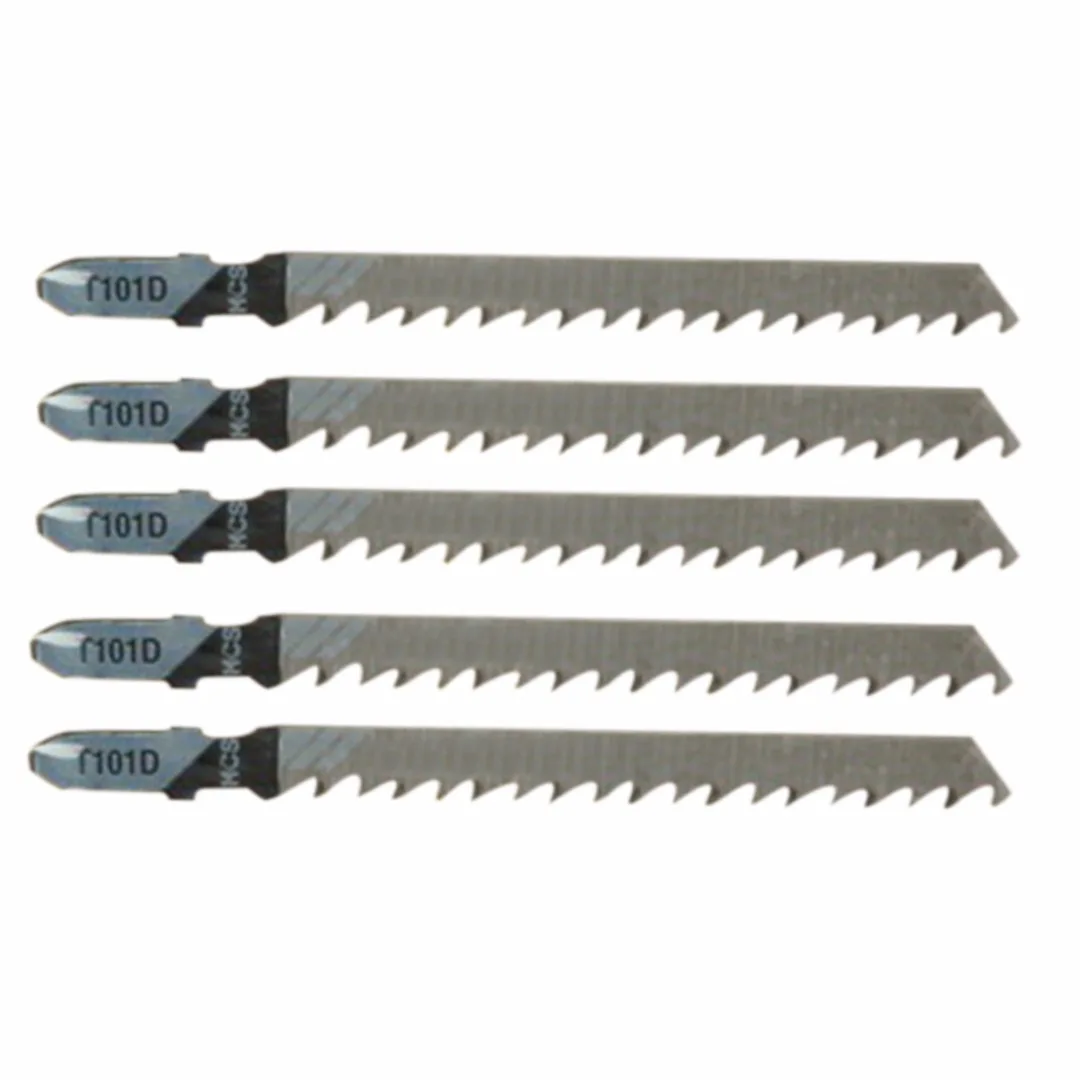 DWZ 5pcs New T101D Jigsaw Blades Fast Clean Cuts In Chipboard Softwood Plywood 100mm