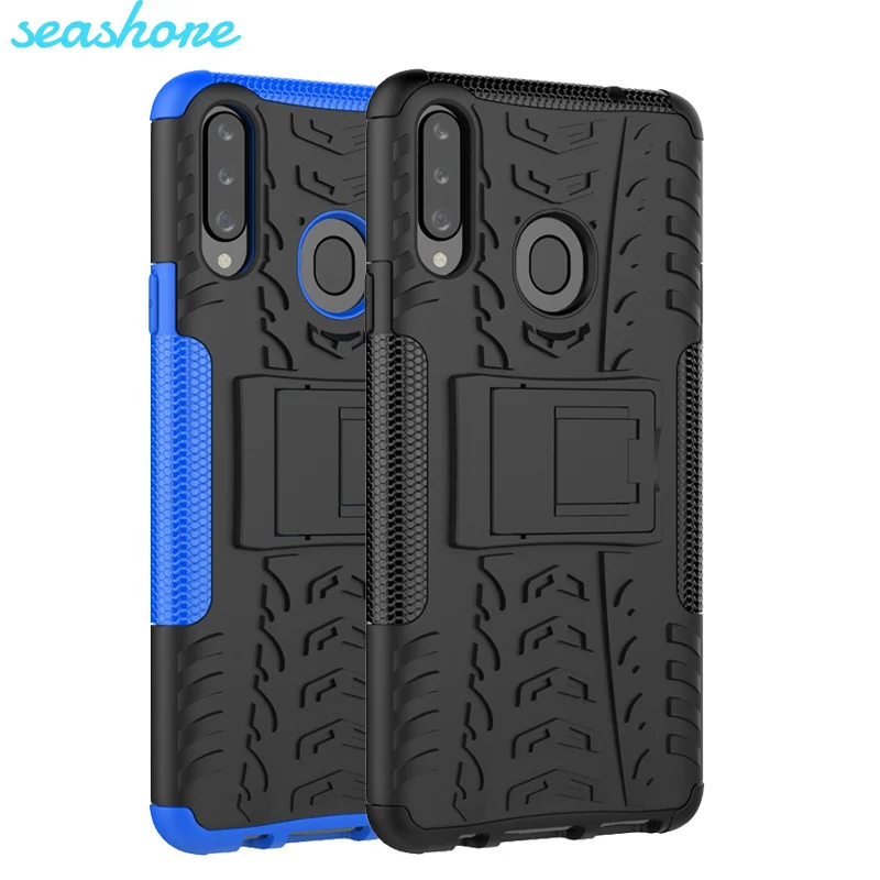 

TPU Soft + PC Case For Samsung A20S holder Phone case Shockproof Protection Protective Coque For Samsung Galaxy A20S Back Cover