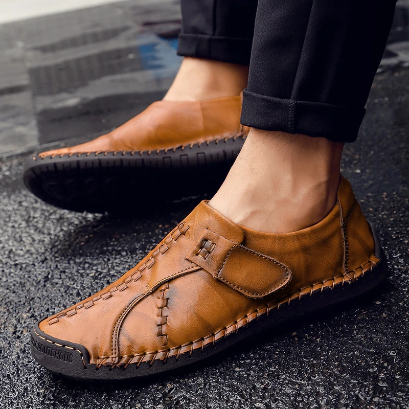Mocasines informales De talla grande 47 48 para Hombre, Zapatos De cuero, Zapatos De Hombre, Zapatos mocasines De fondo - AliExpress