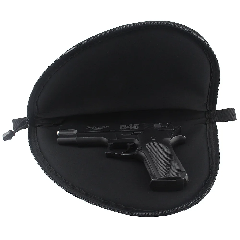 

Portable black gun holster storage bag new outdoor multi-functional heart-shaped hand-grip shock-proof pistol bag