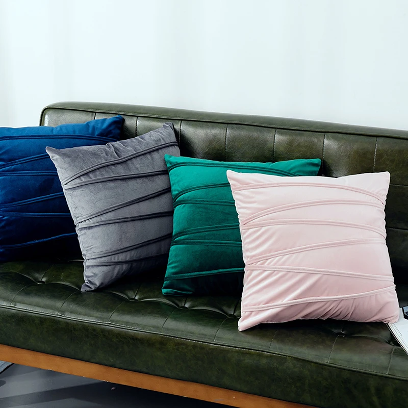 

Nordic Style Velvet Pillowcase For Sofa Car Cushion Cover Soft And Comfortable Pillow Case Throw Pillows Cover Home Decorative