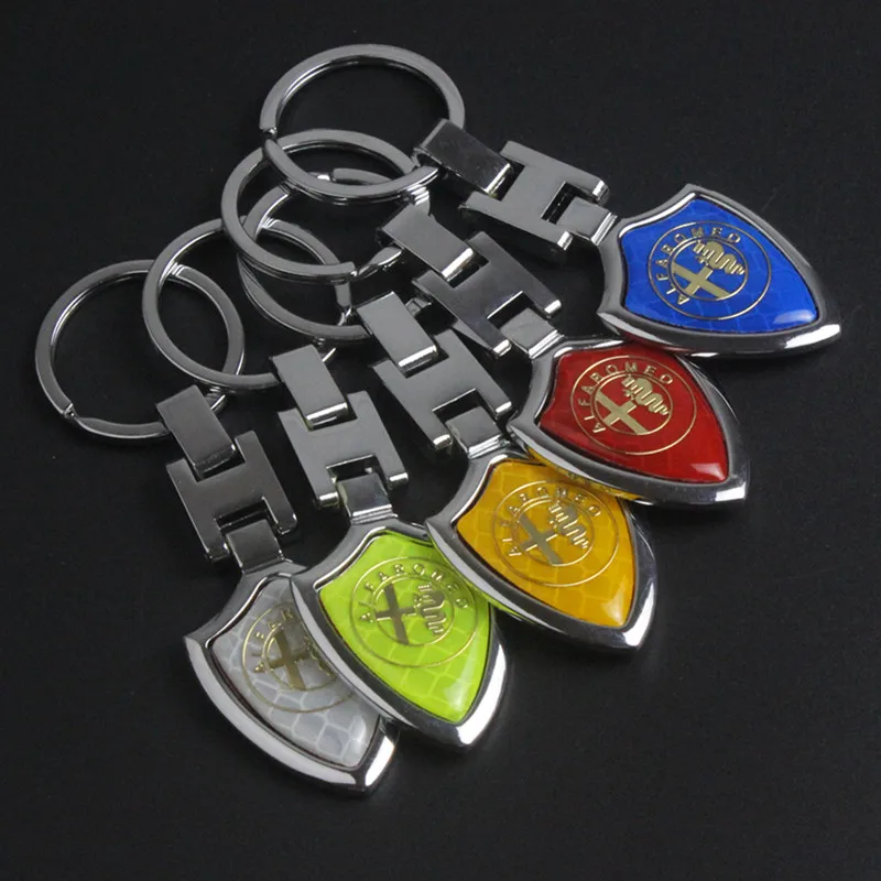 

Car Metal Reflective Styling Keyring Key Chain For Alfa Romeo logo Giulietta Spider GT Giulia Mito 147 156 159 Car Accessories