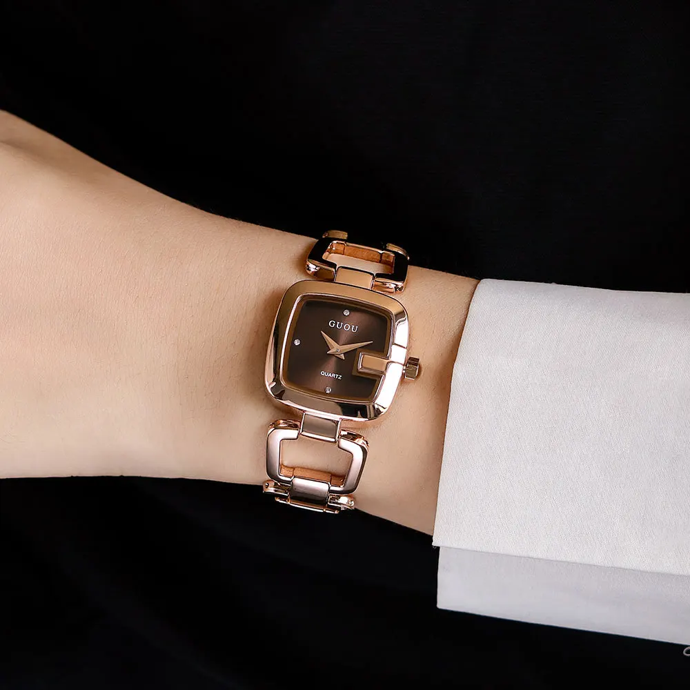 Watch for Women Female New Summer Square Steel Band Watch Simple Temperament Ladies Watch Luxury Fashion