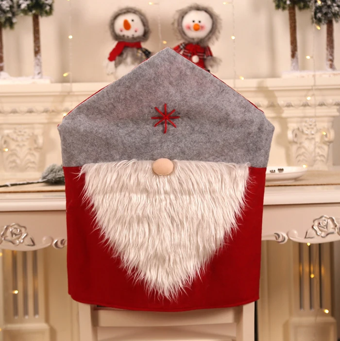 Merry Christmas Dining Chair Covers Slipcovers Kitchen Chair Backrest Covers Christmas Chair Cover For Hotel Chair Arm Chair - Цвет: Цвет: желтый