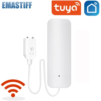 Detector de fugas de agua Wifi, Sensor de seguridad, alarma de desbordamiento, APP Smart Life, Tuya 4