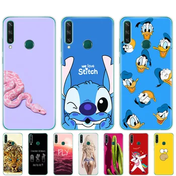 

For Huawei Y6P Case 6.3" Soft Silicon Tpu Phone Cover For Huawei y6p 2020 MED-LX9N Bumper Funda Skin shockproof cute cartoon