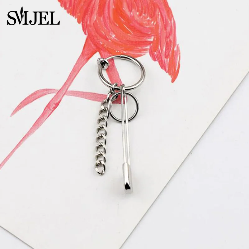 SMJEL круглые серьги, корейская мода, Длинные мужские серьги-гвоздики V DNA для мужчин и женщин, Kpop серьги, подарки дружбы - Окраска металла: 72