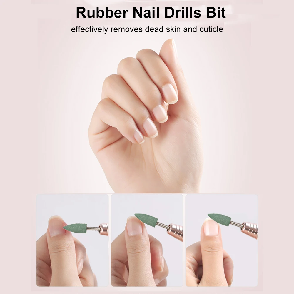 New 7pcs Nail Drill Bits Set for Pedicure& Manicure Replacement Drill Bits Heads for Electric Nail Drill Handpiece Nail Art