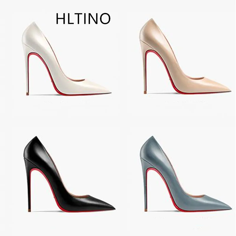 Женские туфли на шпильке HLTINO повседневные с красной подошвой высоком