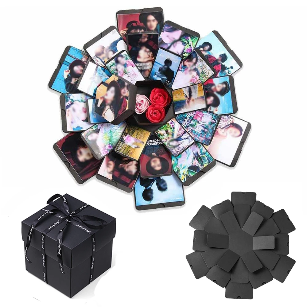 Creative Explosion Photo Bomb Box DIY Scrapbook Hexagonal Love Note  Exploding Box Festival Birthday Surprise Gift From Sheiler, $25.95