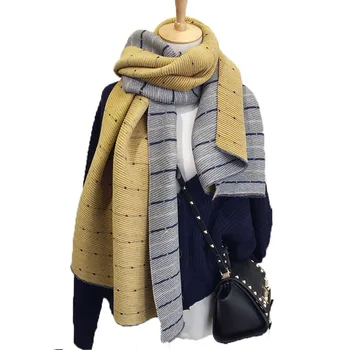 

2020 winter scarf women plain shawls wrap fashion plaid warm thick cashmere scarves lady pashmina female bandana quality Tassel