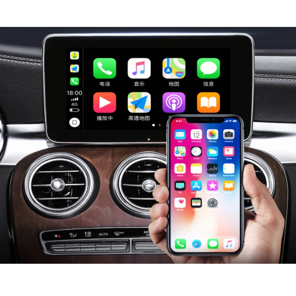 For Mercedes Benz Carplay box Rear Camera Android carlife Interface Original Display Improve Class