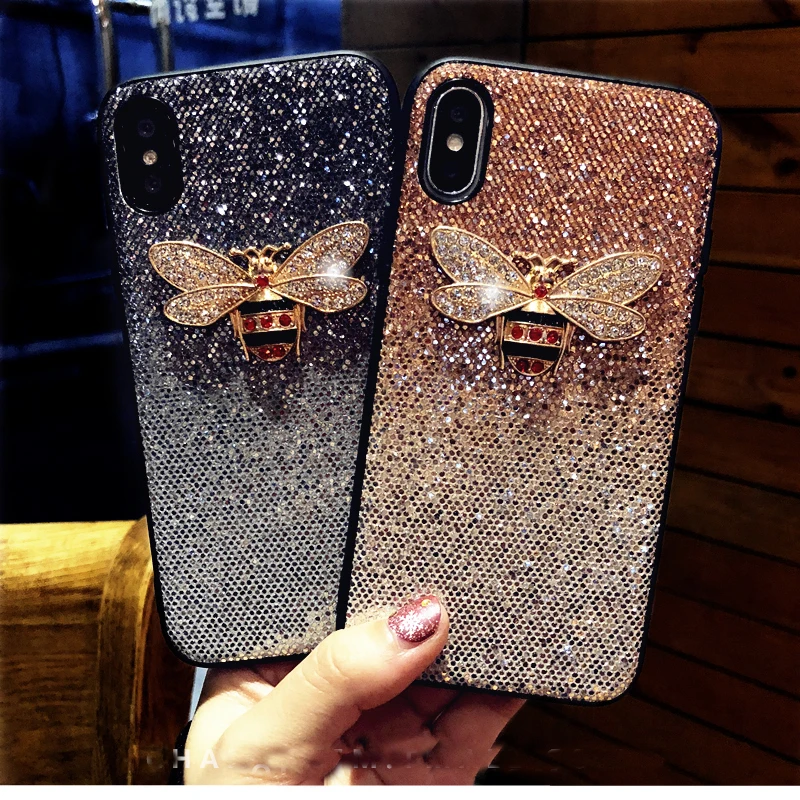 Градиентный Шикарный чехол для телефона с Пчелой iPhone 11 Pro XS Max XR X 8 7 6 6S Plus s Coque Shell |