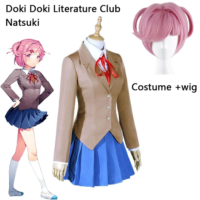 Doki Doki Literature Club Monika Cosplay Sayori Yuri Natsuki Cosplay  Costume