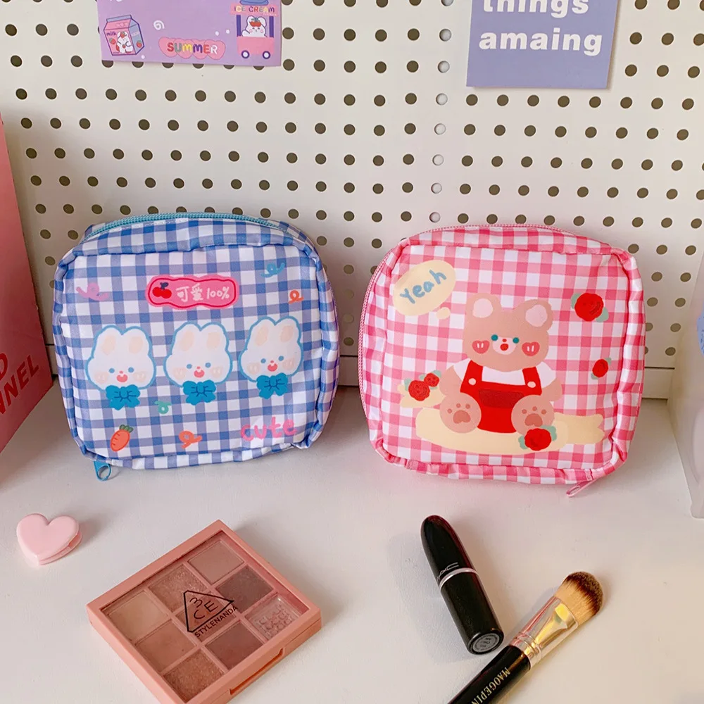 Micom Cute Travel Makeup Pouch Cartoon Printed Toiletry Cosmetic Bag for Girls Women (Lemon)