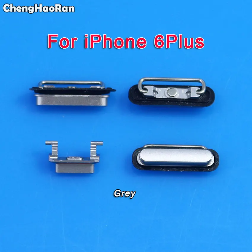 ChengHanRan полный комплект переключатель мощность громкость, выключение звука Кнопка ключ запасные части Замена для iPhone 6 6plus 6S 6S Plus - Цвет: 6 Plus--grey