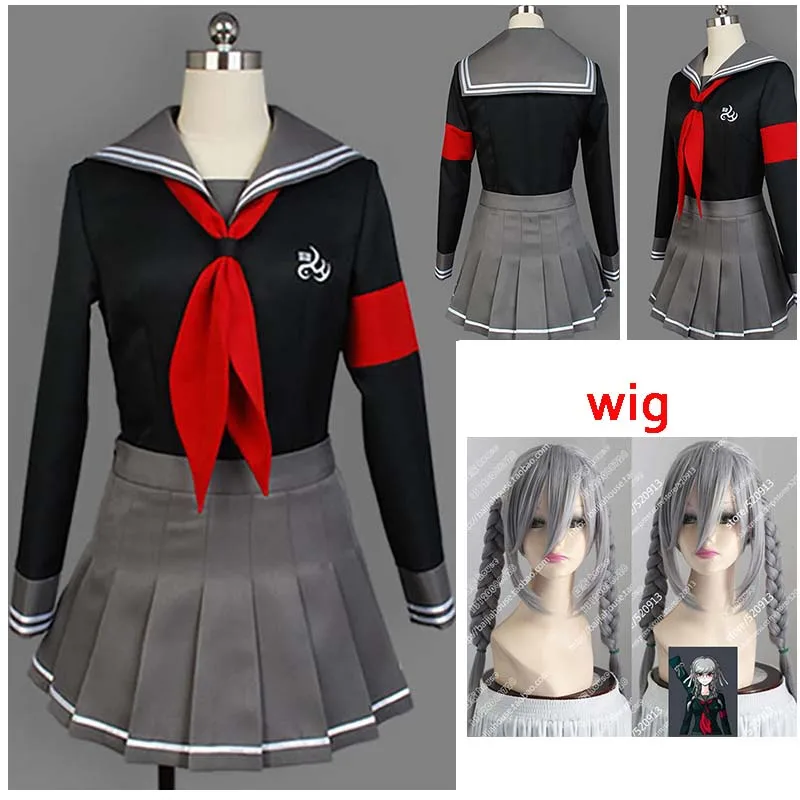 

Super Danganronpa 2 Danganronpa Peko Pekoyama Women's Sailor Suit Set Cosplay Halloween Costume